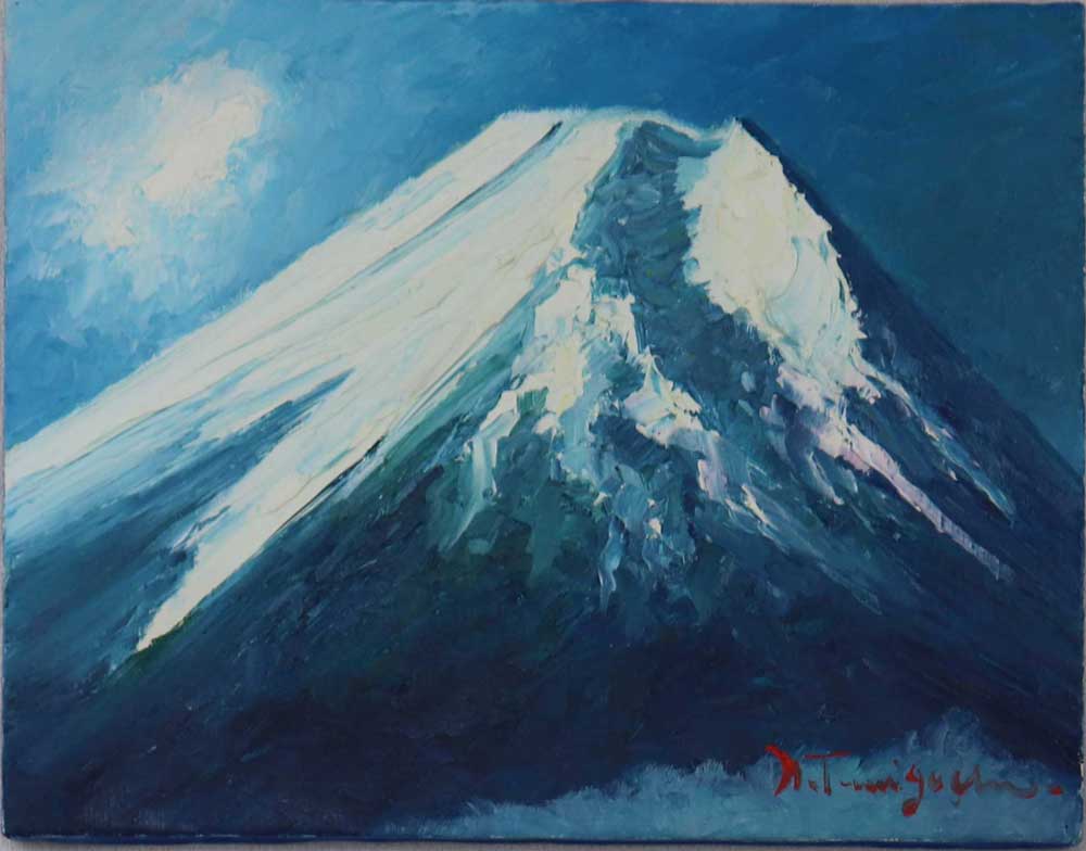 岡山のアート工房の絵画（富士山）