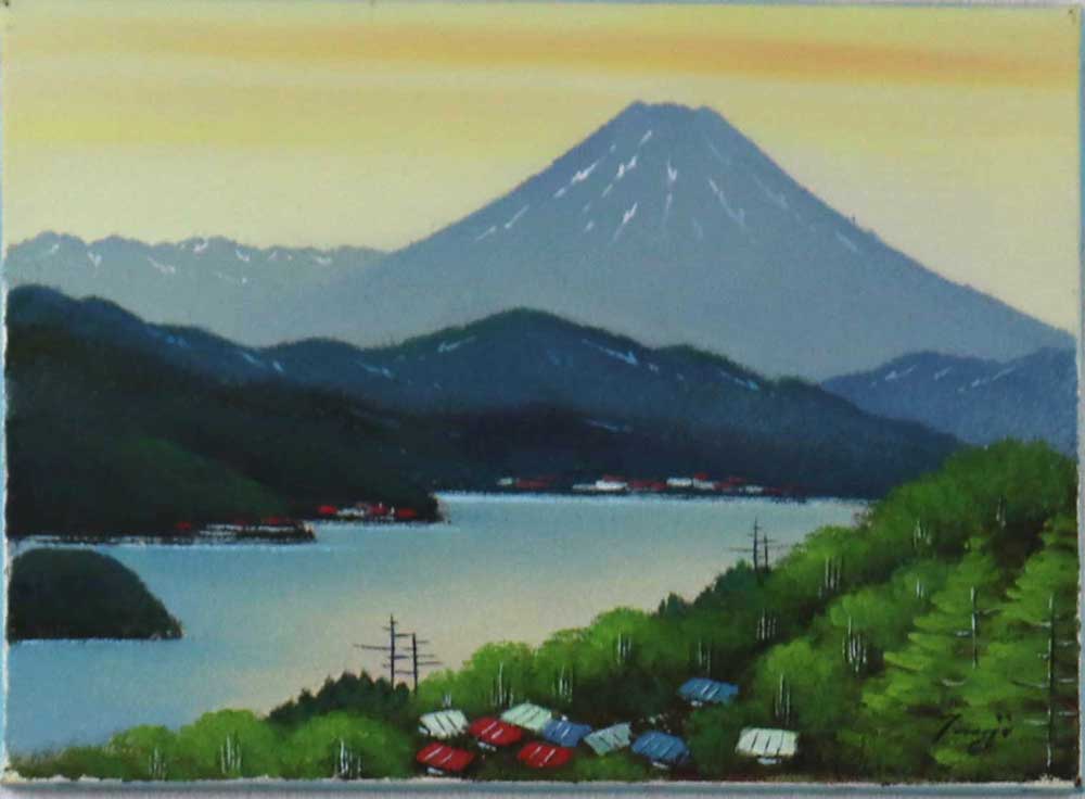 岡山のアート工房の絵画（大観山より富士山）
