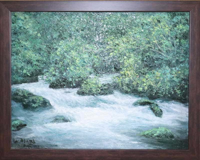 岡山のアート工房がご提案する「額付き」ダークブラウン